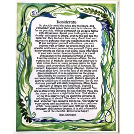 Desiderata poem by Max Erhmann 8x11 poster - Heartful Art by Raphaella Vaisseau