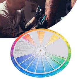Color Whirl Colour Mixing Chart Tattoo Colour Wheel, Multicoloured Pigment Colour Wheel Mixing Instructions Tattoo Accessories Colour Mixing Instructions Mixed Colour Teaching Aid (23 cm Diameter)