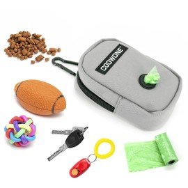 COOWONE Dog Treat Pouch with Clip, Treat Pouches for Pet Training, Small Dog Treat Container Treat Bag for Leash, Waterproof Dog Treat Bag, Hands-free Training Pouch