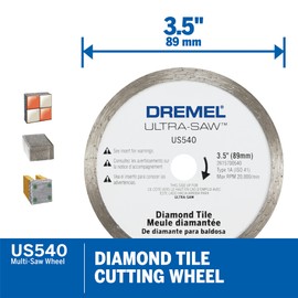 Dremel US540-01 Ultra-Saw 3.5-Inch Tile Diamond Blade, White