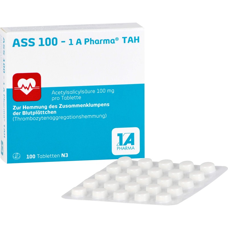 ASS 100 mg - 1 A Pharma TAH Tabletten, 100