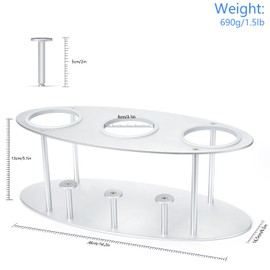 DoohowCase Bottle Drying Rack for Sodastream 1L Slim Bottle & Glass Carafe, Stainless Metal Rack for Kitchen Counter, Organizer Storage Self for Sodastream Bottles