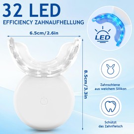 Piashow Teeth Whitening Kit, Bleaching Teeth Set with 3 Pieces Teeth Bleaching Gel for Teeth Whitening & Teeth Whitening, LED Home Teeth Whitening Set, Teeth Whitening Set for White Teeth, White