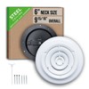 Fits 6 Inch Neck Air Duct | Steel Round Air