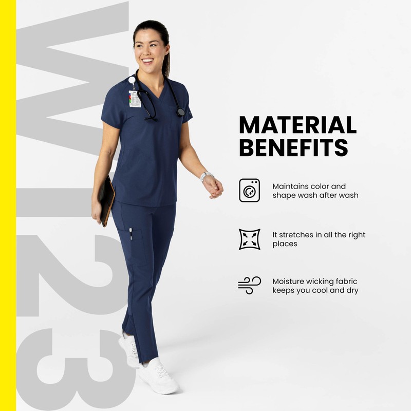 WonderWink W123 Women’s Drawstring Scrub Pant — Royal, Large