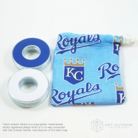 Get Outside Games 8 VVashers™ w/ Kansas City Royals Fabric Bag | Washer Toss / Washer Game Washers