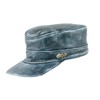 Black Jungle Castro Army Leather Cap Military Cap Biker Cap