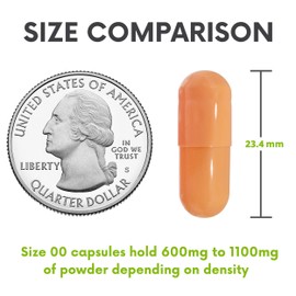 Capsules Express- Size 00 Peach Empty Vegan Capsules - Vegetarian/Vegetable Pill Capsule - DIY Powder Filling (100)
