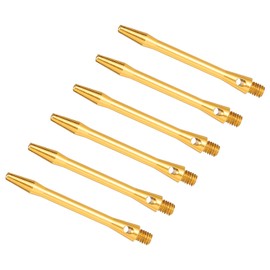 PATIKIL Dart Shafts 48 mm / 1.9 inches, Pack of 6 2BA Thread Aluminium Dart Stems Dart Accessories for Steel Darts, Gold