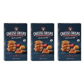 John Wm. Macy - Chipotle & Cheddar CheeseCrisps - Hand Crafted, Non GMO, and Nothing Artificial - Made with Real Cheese - 4.5 oz. Cartons - 3 Pack