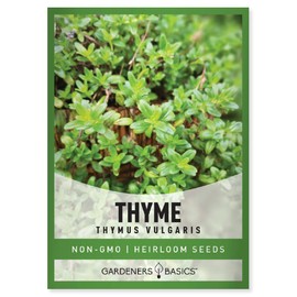 Gardeners Basics, Thyme Seeds for Planting is A Heirloom, Non-GMO Herb Variety- Thymus Vulgaris Herb Seeds Great for Indoor and Outdoor Gardening
