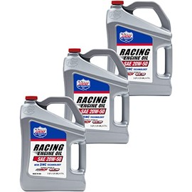 Lucas Oil 10621-3PK SAE 20W-50 Racing Oil - 5 Quart Jug, (Case of 3)