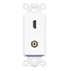RiteAV - HDMI RCA (White) Port Wall Plate Decorative (Rocker)