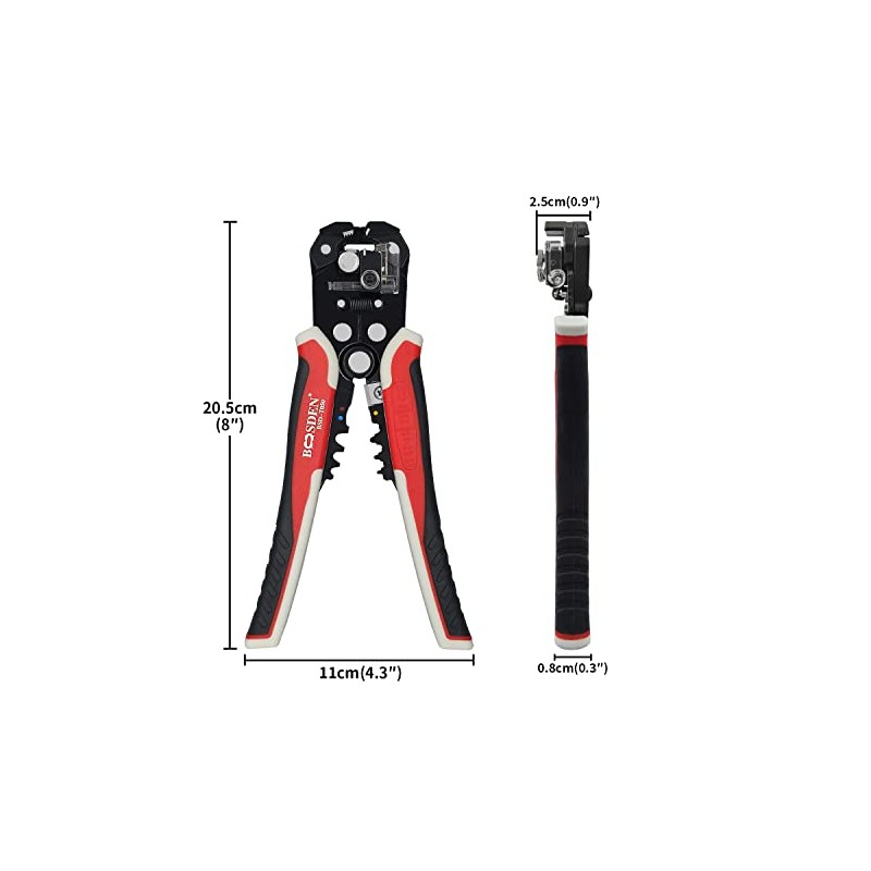 BOOSDEN Pinzas de pelacables automática, Pelacables y herramienta de engaste