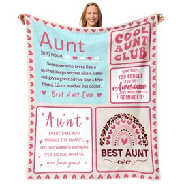 Aunt Gifts, Gifts for Aunt from Niece Nephew, Aunt Blanket Gift Ideas, Aunt Birthday Gifts, Best Auntie Ever Gifts for Mothers Day, Christmas, Thanksgiving, to My Aunt Throw Blankets 50"x60"