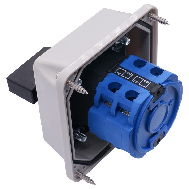 Taiss Changeover Switch 3 Position Selector Switch Box 8 Terminals