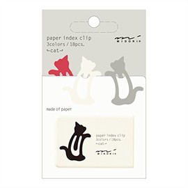 Midori Clip de índice, gato, 3 colores surtidos (43235006)