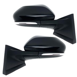 Spieg Side Mirror Set for 2016-2022 Toyota Prius | Pair Side View Mirror Assembly with Power Adjustment Heated Glass Manual Folding | Textured Black Cover 5 Pins TO1320354 and TO1321354