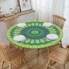 Gbuzozie Mandala Tablecloth with Elastic Edge, Round Table Cover Washable