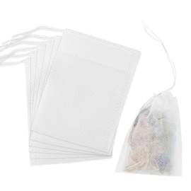 300 PCS Disposable Empty Tea Bags for Loose Leaf Tea, Non-woven Fabrics Tea Filter Bags with Drawstring for Tea, Coffee, Spice, Herbs(3.54 x 2.76 Inches)