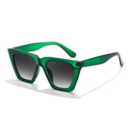 FEISEDY Vintage Sunglasses Women, Square Cat Eye Frame,Trendy Cateye Sunglasses B0025