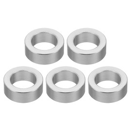 PATIKIL M10 Aluminum Spacers,5Pcs Metal Spacer Aluminum Round 10.2mm ID x 16mm OD x 6mm L Thickness Aluminum Spacer Screw Standoff for 3/8" M10 Screw Bolt