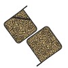 Pot Holders 2PCS Brown Leopard Print, Animal Skin Potholder for