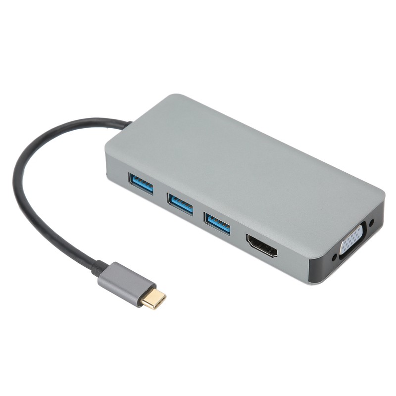 Hub Adapter TypeC to HDMI Cable VGA Converter USB B0504