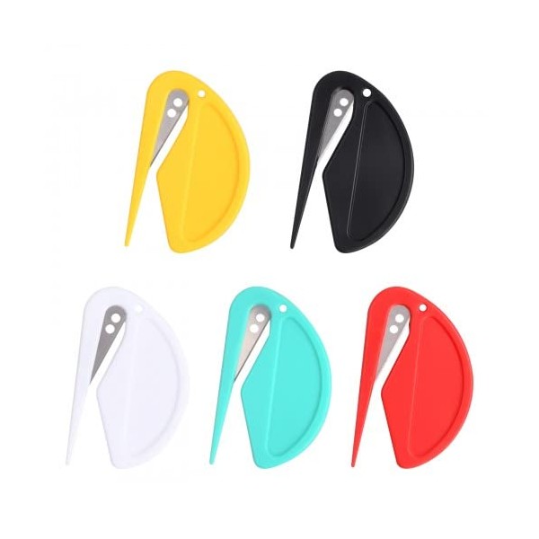 Dokpav 5 PCS Desk Letter Openers, Plastic Envelope Opener, Letter