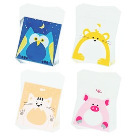 Jagrove 100PCS Cellophane Bags 4X4.5 Inch Clear Self Sealing Goodie Candy Cookie Snack Treat Bags for Party Supplies Bakery Party Favor Bags