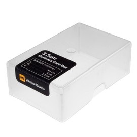 WestonBoxes Plastic Business Card Boxes - Holds 125 Business Cards - 35mm Deep (Clear, Pack of 50)