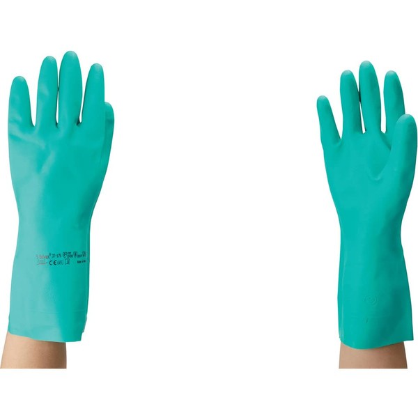 Ansell Alphatec Solvex Oil and Chemical Resistant Nitrile Gloves, Medium Thick, 37-175, LL Size 37-175-10