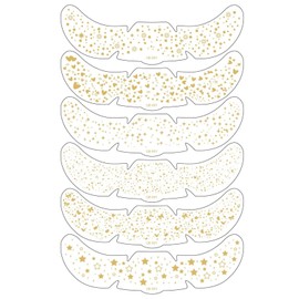 6pcs temporary facial tattoo stickers with aluminum foil, fake sparrow spots, waterproof and sweat proof, freckles on the eyes and face, female fake tattoos, cute and shiny makeup accessories