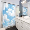 LIGHTINHOME Blue Sky Backdrop Cloud Shower Curtain 72x72 Inch Nature