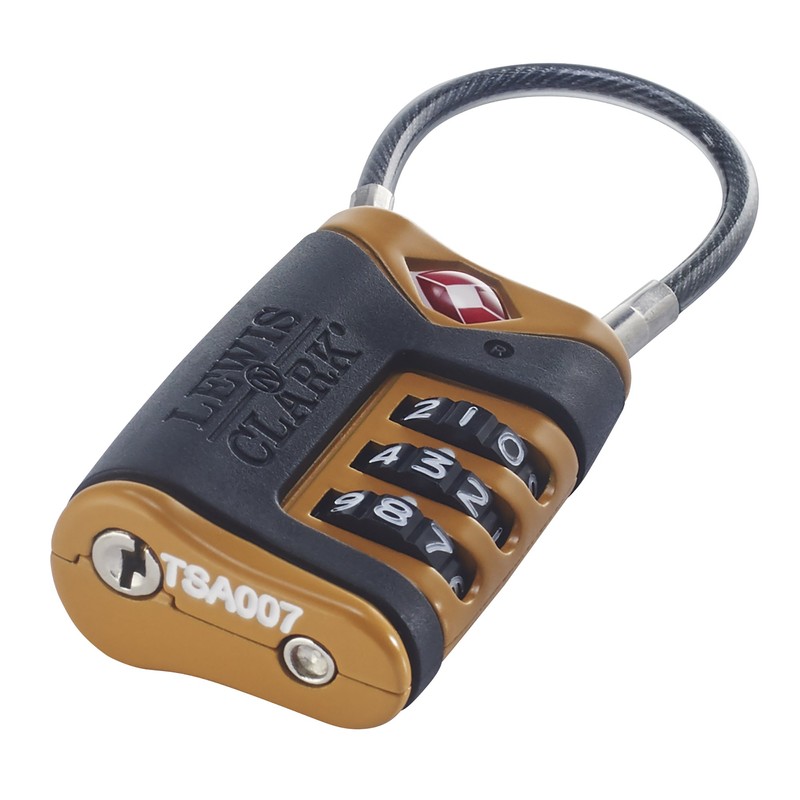 Lewis N. Clark TSA-Approved Easy-to-Set Combination Luggage Lock With Steel