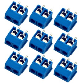 Greluma 120pcs 5mm Spacing 2 Pin PCB Screw Terminal Block 300V 16A