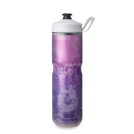 HydraPak HydraPak | Polar Bottle - Polar Sport Insulated Water Bottle - BPA-Free, Sport & Bike Squeeze Bottle with Handle (Pulse Purple, 700ml / 24oz)