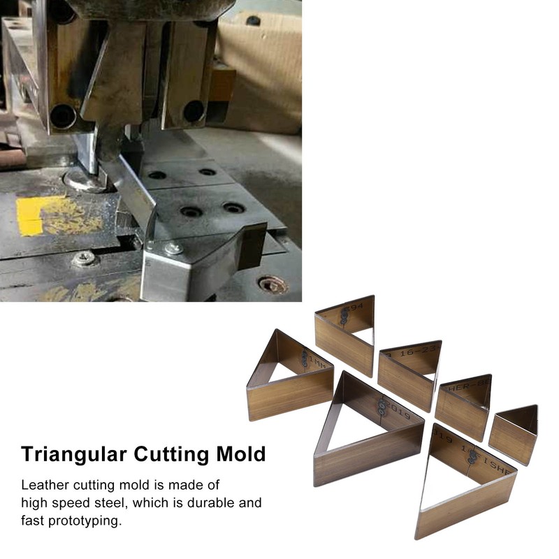 7Pcs Leather Die Cutter Hollow Punching Mold Triangular Different Sizes