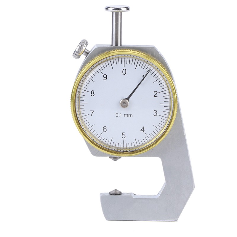 Thickness Gauge Round Dial Accuracy Measuring Tool Flat Pointed Head