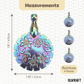 Olikraft 4-Pack Yarn Cutter Pendant Set - Yarn Cutter Tool, Ideal for Knitting & Crafting, Easy Grip, Compact Design, Crochet Gifts for Crocheters (Rainbow)