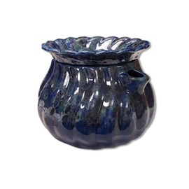 Maryland China 3.75" Opening Medium Blue SELF Watering Planter with SPOUT