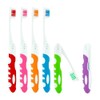 EUYKQNOI Set of 6 Foldable Travel Toothbrushes Soft Bristles 6
