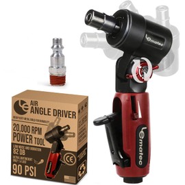 LE LEMATEC Right Angle Die Grinder with Adjustable Head - High-Speed 20,000 RPM Pneumatic Die Grinder for Automotive Detailing, Grinding, Deburring & Polishing - Flexible Head