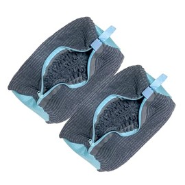 UPHIGHER Shoe Washing Bag, Protective Laundry Bag for Washing Machine and Dryer, Reusable Shoe Cleaning Bag for All Shoes Types and Sizes - 39 x 19 cm Grey