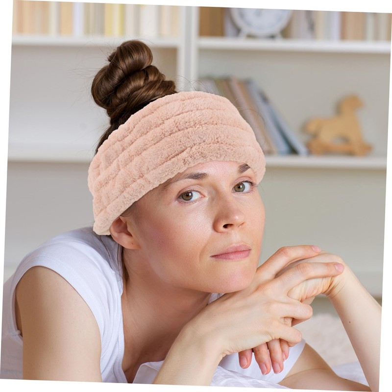 Healvian Solid Headband for Face Washing Makeup Headband Furry Fleece
