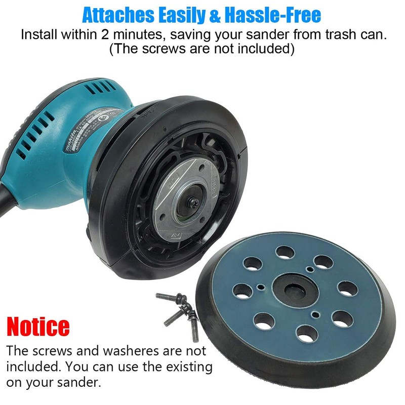 5 Inch Hook and Loop Sander Replacement Backing Pad for