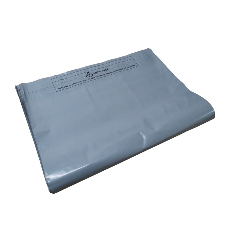 25 Pack Grey Mailing Poly Postal Self Seal Bags 17''x22''