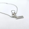 "Handmade" Kettlebell I Choose Strength SILVER Necklace Fitness Weight Training