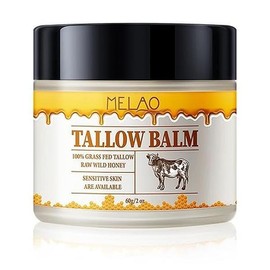 2Bmagic Beef Tallow and  Honey Balm,Unscented,Grass Fed Grass Finished Organic Face Cream,Moisturizer,Body Lotion,Skin Care,All Natural Moisturizing Body Oil - Volume: 3 pcs