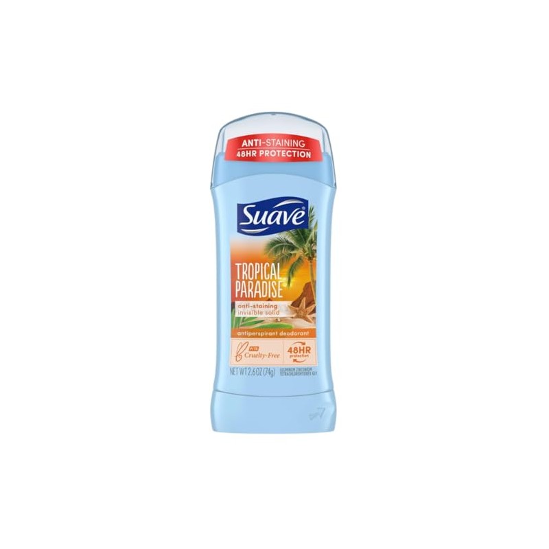 Suave Deodorant 2.6 Ounce 24Hr Tropic Paradise Invis. Solid (76ml)